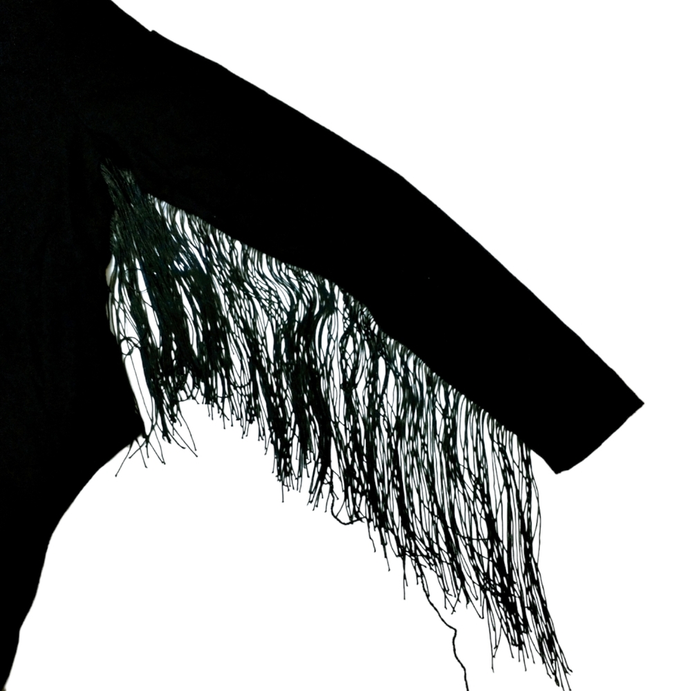 Shein Fringe Trim One Shoulder Bodysuit - Picture 10 of 13